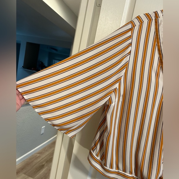 Ava & Viv yellow & white striped shirt - Picture 3 of 4